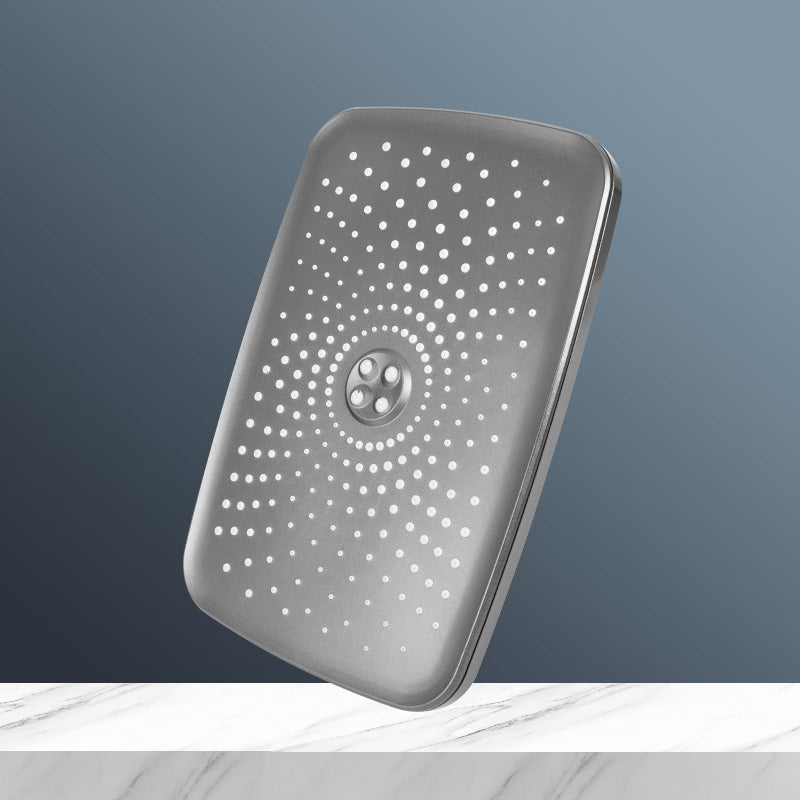 BowLift | Modern Gray Showerhead Combo Standard Spray Pattern Rectangular Large Showerhead