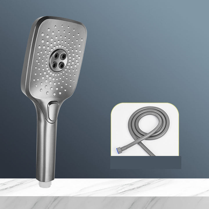 BowLift | Modern Gray Showerhead Combo Standard Spray Pattern Rectangular Large Showerhead