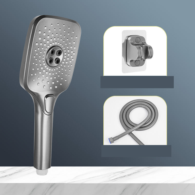 BowLift | Modern Gray Showerhead Combo Standard Spray Pattern Rectangular Large Showerhead