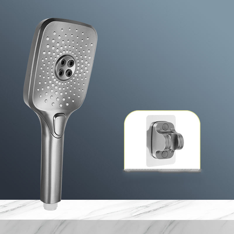 BowLift | Modern Gray Showerhead Combo Standard Spray Pattern Rectangular Large Showerhead