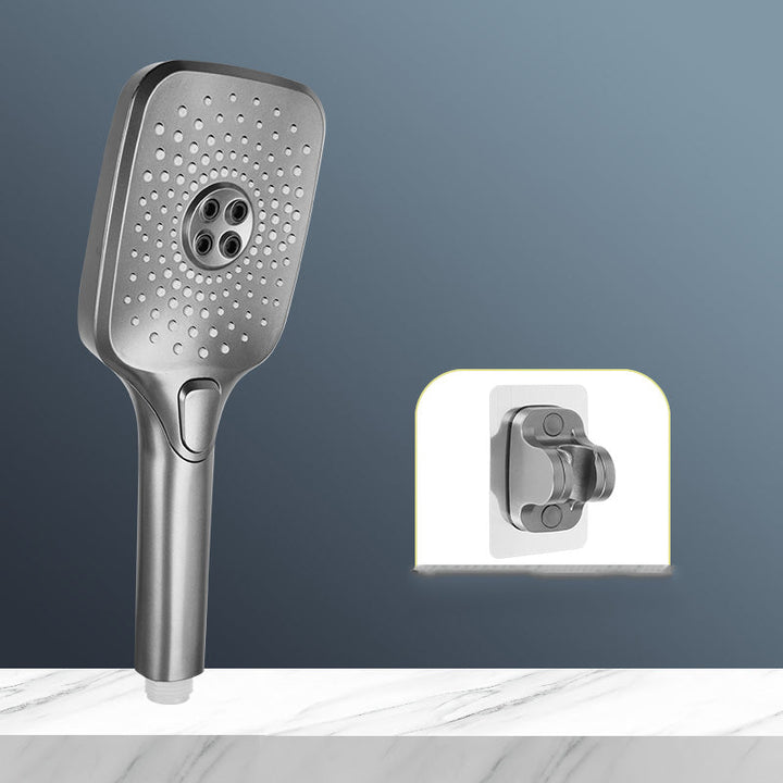 BowLift | Modern Gray Showerhead Combo Standard Spray Pattern Rectangular Large Showerhead