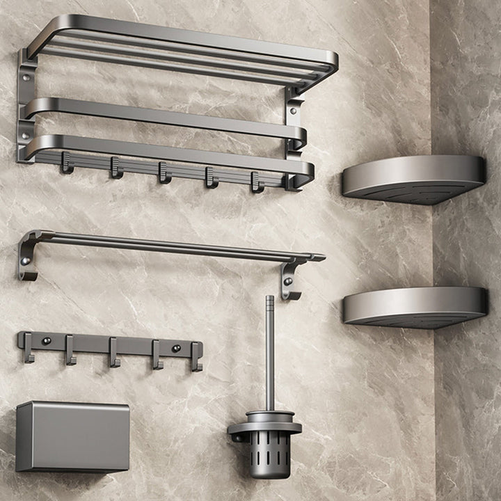BowLift | Traditional bathroom accessory as a single piece or in a set in grey