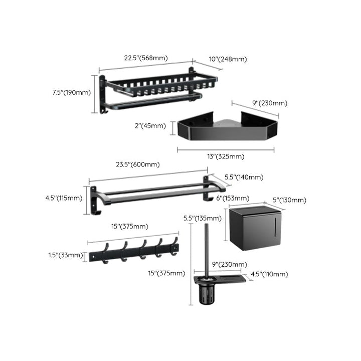 BowLift | Traditional black bathroom accessories single or in set