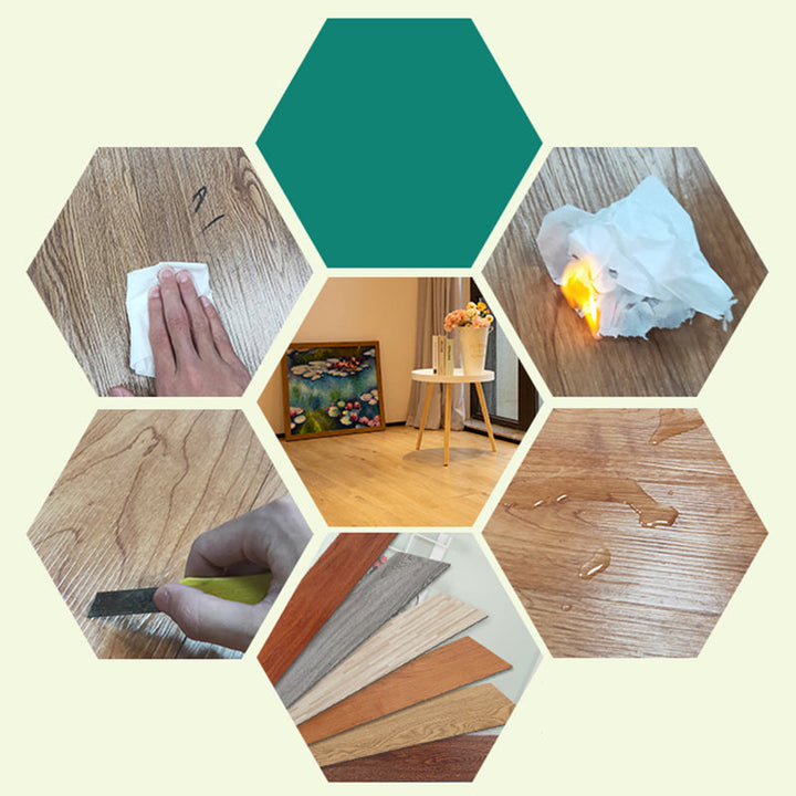 BowLift | Peel and Stick PVC flooring Smooth Wood Look Vinyl flooring for living room