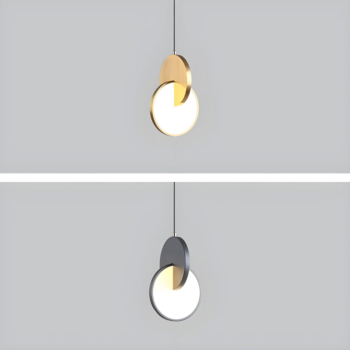 Modern Scandinavian LED Pendant Lamp with Round Frame and Warm Glow Bowlift