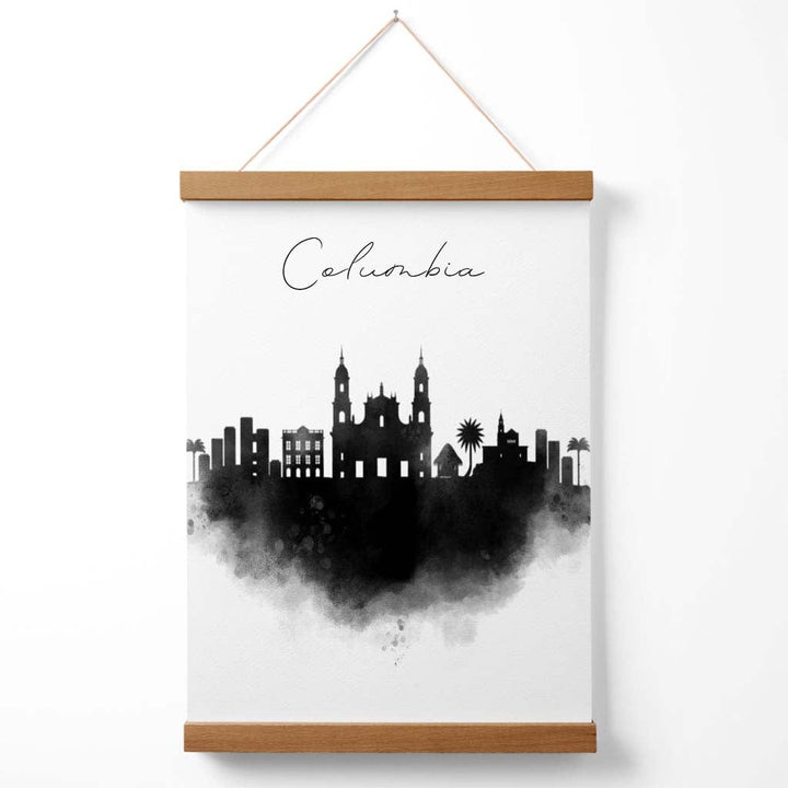 Columbia Watercolor Skyline City Poster with Hanger | Bowlift