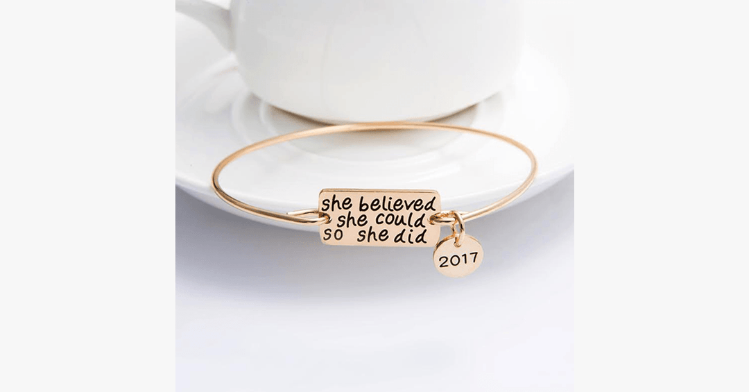 BowLift | She believed she could, so she did bracelet with 2017 charm