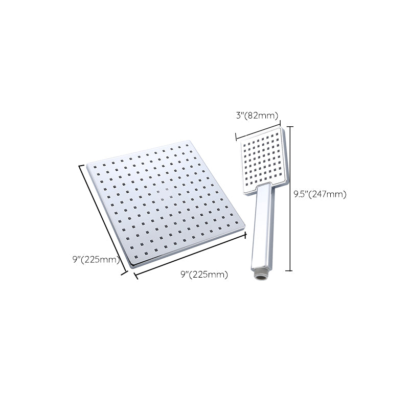 BowLift | Square Shower Head Combo Large Shower Head with Hand Shower