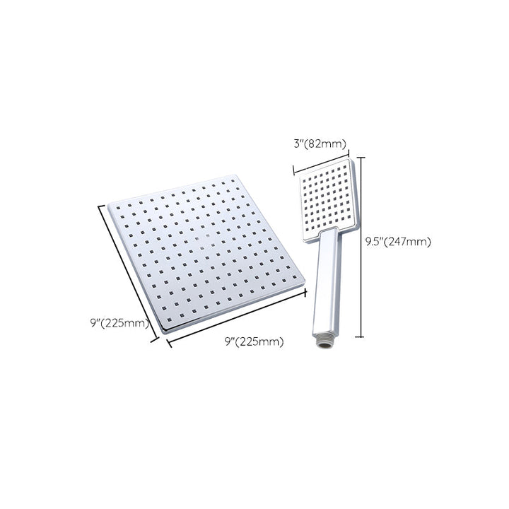 BowLift | Square Shower Head Combo Large Shower Head with Hand Shower
