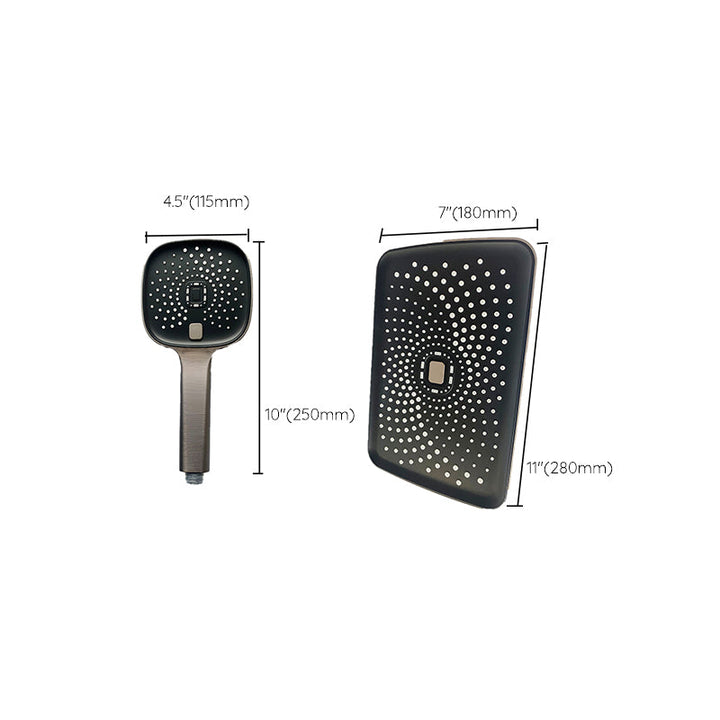 BowLift | Black Large Shower Head Standard Spray Pattern with Hand Shower