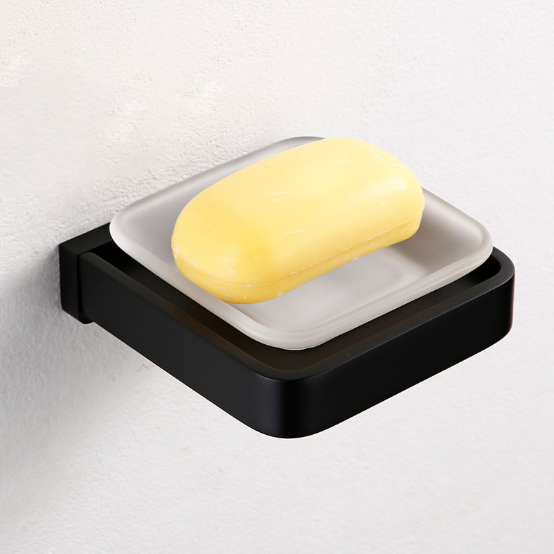 BowLift | Black Bathroom Accessories Hardware Set with Towel Bar and Bathroom Shelf