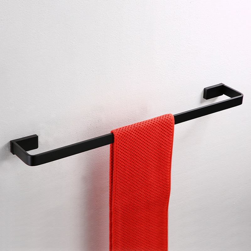 BowLift | Black Bathroom Accessories Hardware Set with Towel Bar and Bathroom Shelf
