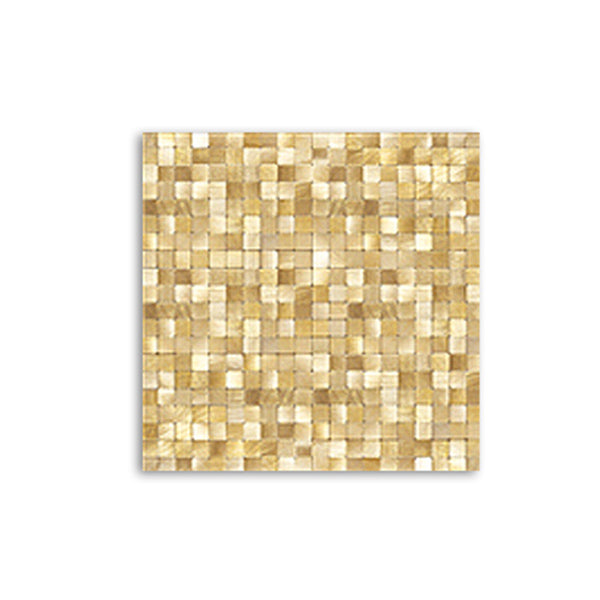 BowLift | Mosaic Tiles Wallpaper Square Shape Peel and Stick Mosaic Tiles with Metal Look