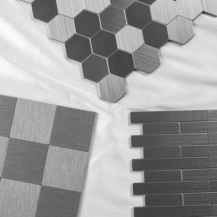 BowLift | Subway Tile Wallpaper Contemporary Peel and Stick Wall Tile with Metal Look