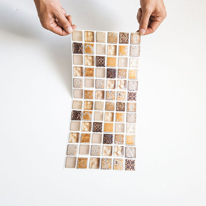 BowLift | Plastic Peel & Stick Mosaic Tiles Mosaic Wallpaper with Square Shape