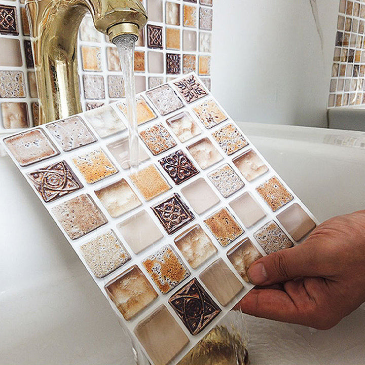 BowLift | Plastic Peel & Stick Mosaic Tiles Mosaic Wallpaper with Square Shape