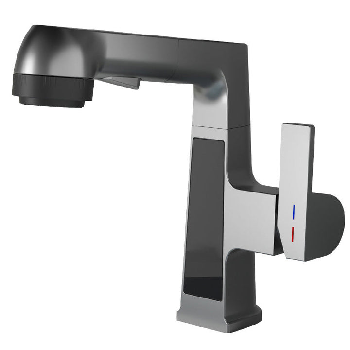 BowLift | Modern Sink Faucet Pull-Down Lever Handle Brass Faucet Bathroom