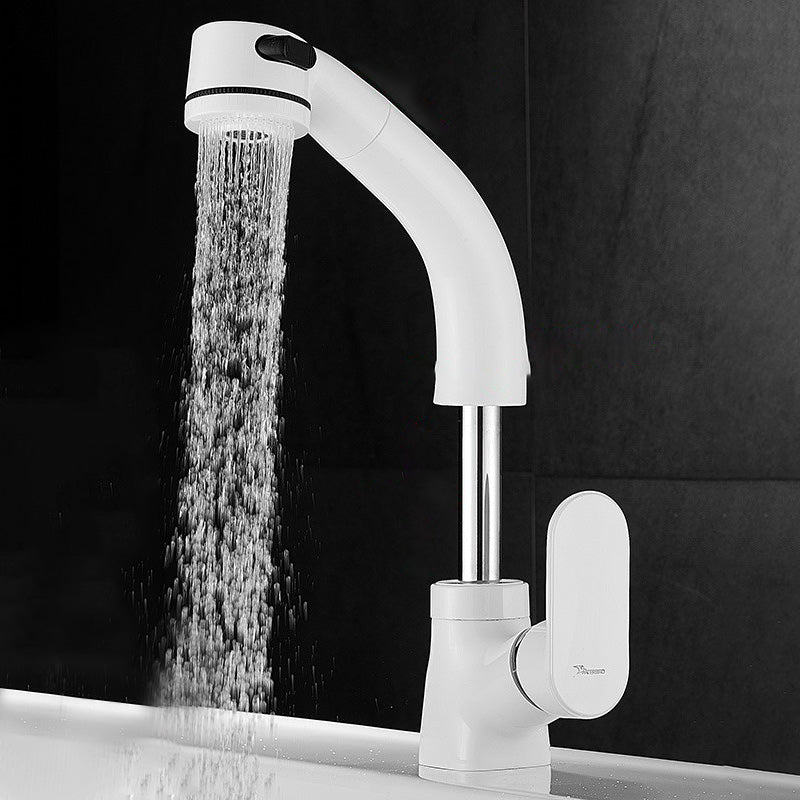 BowLift | Modern Sink Faucet Pull-Down Lever Handle Brass Faucet Bathroom