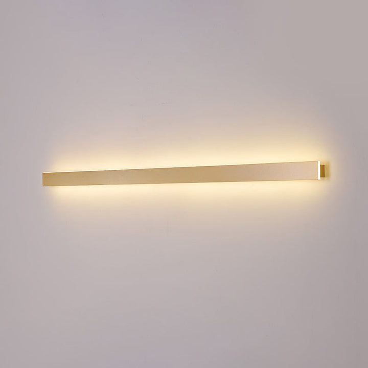 BowLift | Simple linear wall lamp metal LED staircase wall light in gold, white/warm/natural light