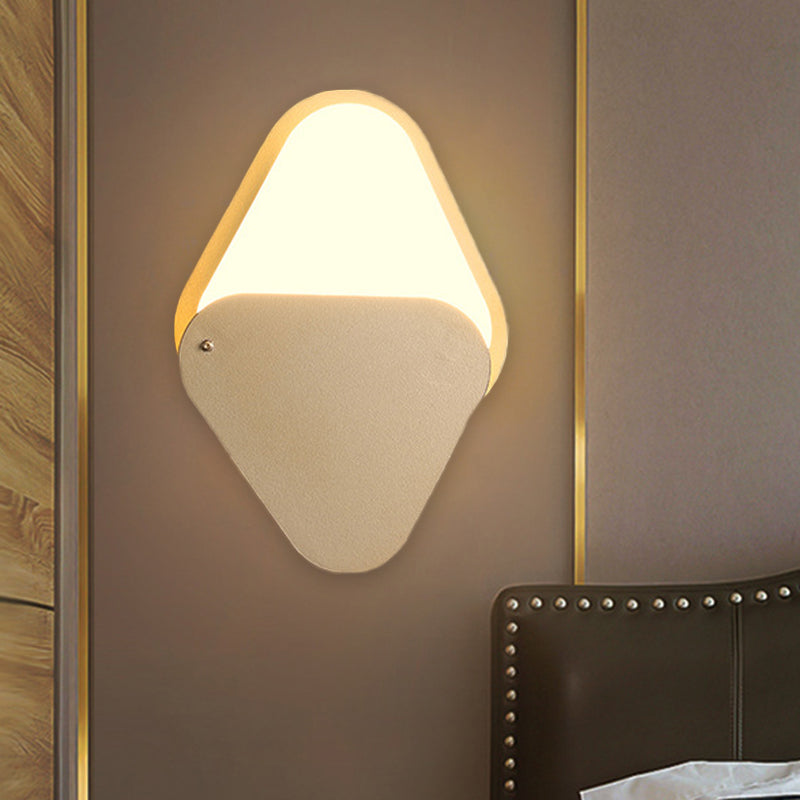 BowLift | Metallic Triangle Wall Lighting Fixture Simple LED Gold Wall Mount Wall Lamp with Rotatable Design for Bedroom