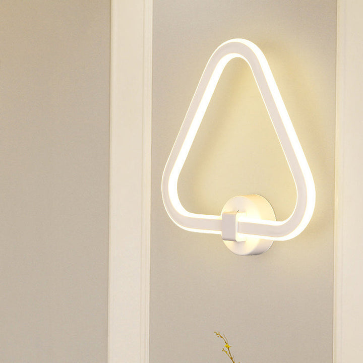 BowLift | White Triangle Frame Wall Mount Light Modernism LED Acrylic Wall Lamp Wall Light for Balcony