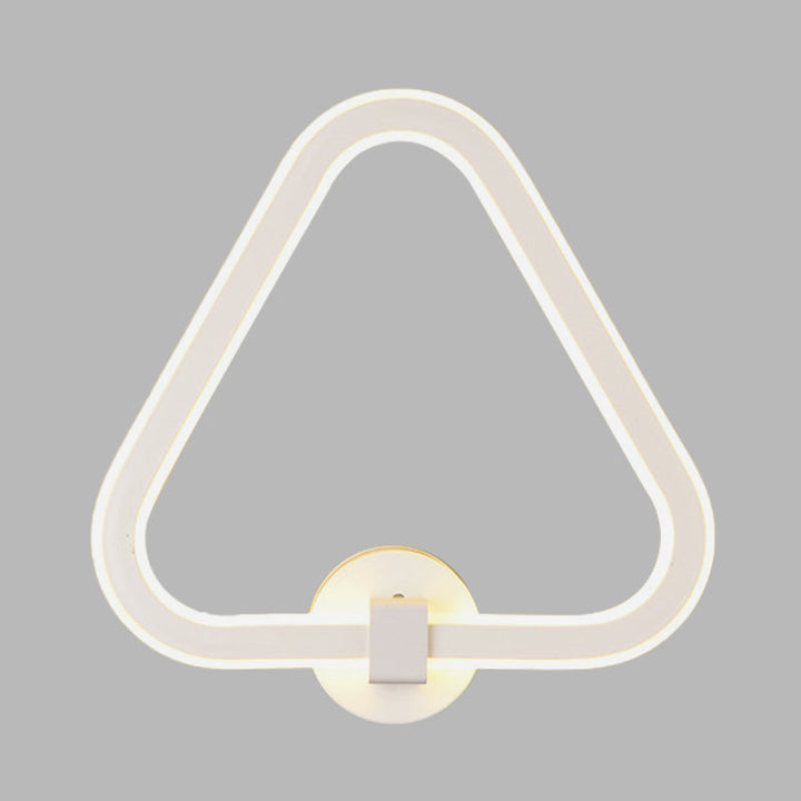 BowLift | White Triangle Frame Wall Mount Light Modernism LED Acrylic Wall Lamp Wall Light for Balcony