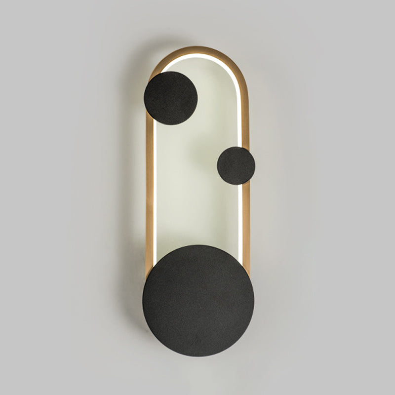 BowLift | Metallic Arch Wall Sconces Lighting Post-Modern LED Wall Lamp Light in Black and Gold, Warm/White Light