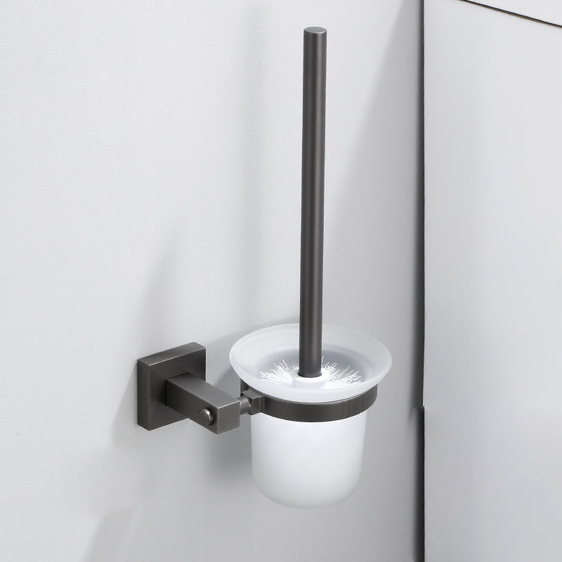 BowLift | Contemporary bathroom accessories single piece or in a set made of gray metal