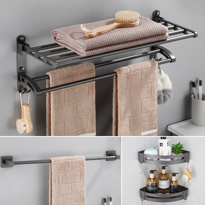 BowLift | Contemporary bathroom accessories single piece or in a set made of gray metal
