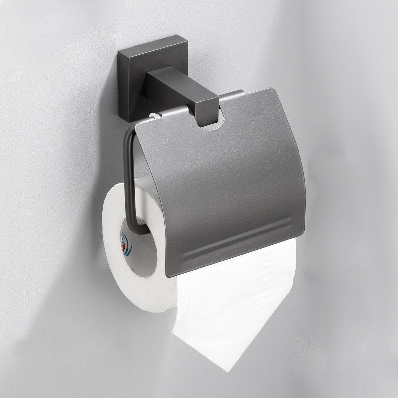 BowLift | Contemporary bathroom accessories single piece or in a set made of gray metal