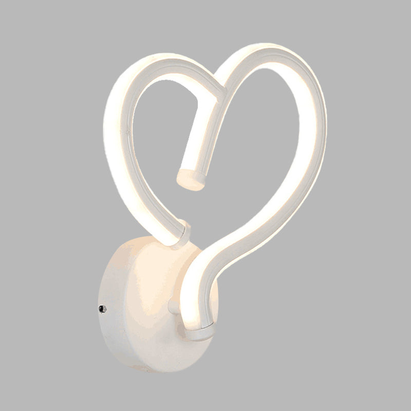 BowLift | Acrylic Heart-shaped Wall Light Decor Contemporary LED White Wall Lamp in Warm/White Light