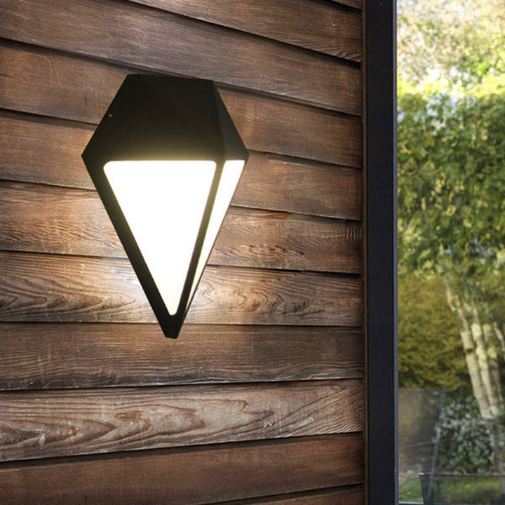 BowLift | Modernist Diamond Wall Light Metallic LED Stair Wall Mount Lamp in Black, White/Warm/Natural Light