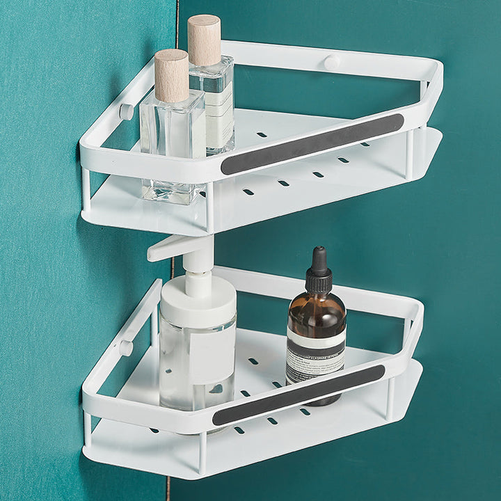 BowLift | Matt white 3-piece modern bathroom accessory set, bathroom shelf
