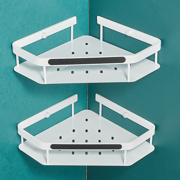 BowLift | Matt white 3-piece modern bathroom accessory set, bathroom shelf