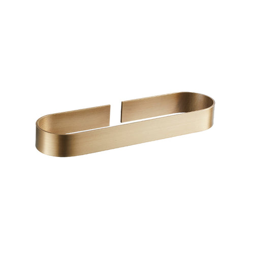 BowLift | 2-piece modern bathroom hardware set in gold/black, towel holder