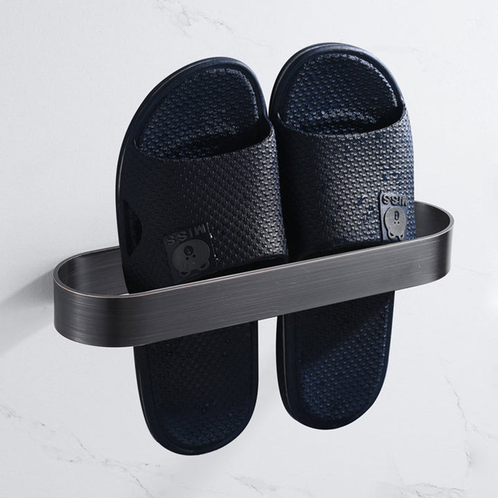 BowLift | 2-piece modern bathroom hardware set in gold/black, towel holder