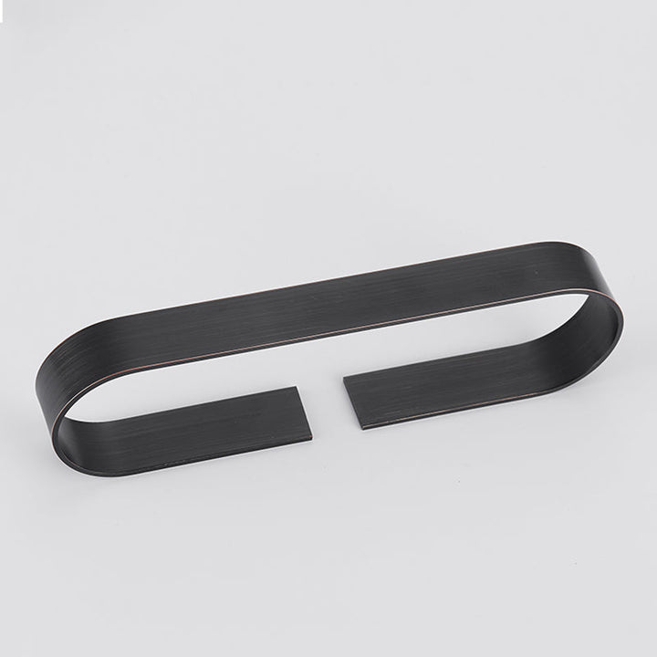 BowLift | 2-piece modern bathroom hardware set in gold/black, towel holder