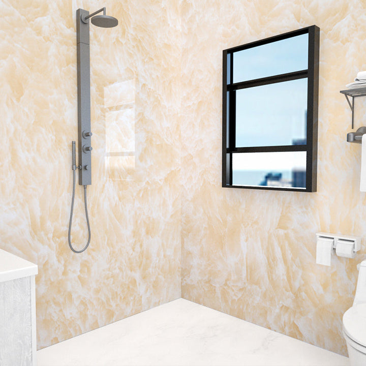 BowLift | Marbleing Water-repellent Tile PVC Single Peel-and-stick Tile for Bathroom Back Wall