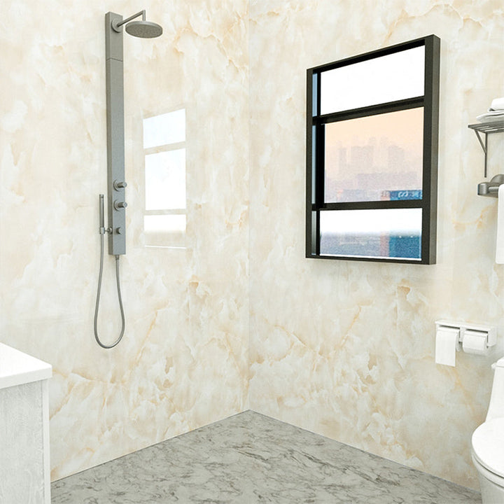 BowLift | Marbleing Water-repellent Tile PVC Single Peel-and-stick Tile for Bathroom Back Wall