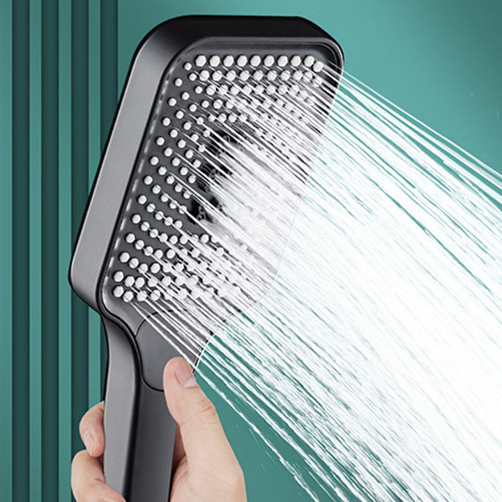 BowLift | Modern Rectangular Hand Shower in Black 3 Spray Wall Mounted Hand Shower
