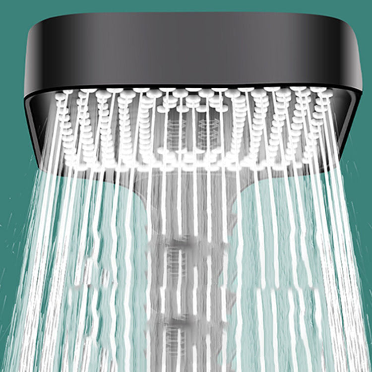 BowLift | Modern Rectangular Hand Shower in Black 3 Spray Wall Mounted Hand Shower