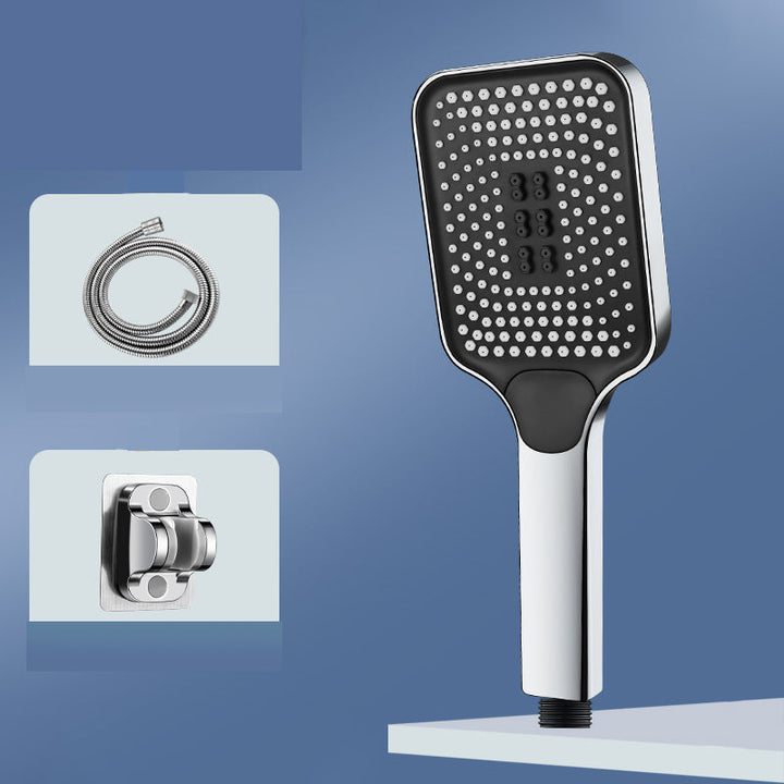 BowLift | Modern Rectangular Hand Shower in Black 3 Spray Wall Mounted Hand Shower