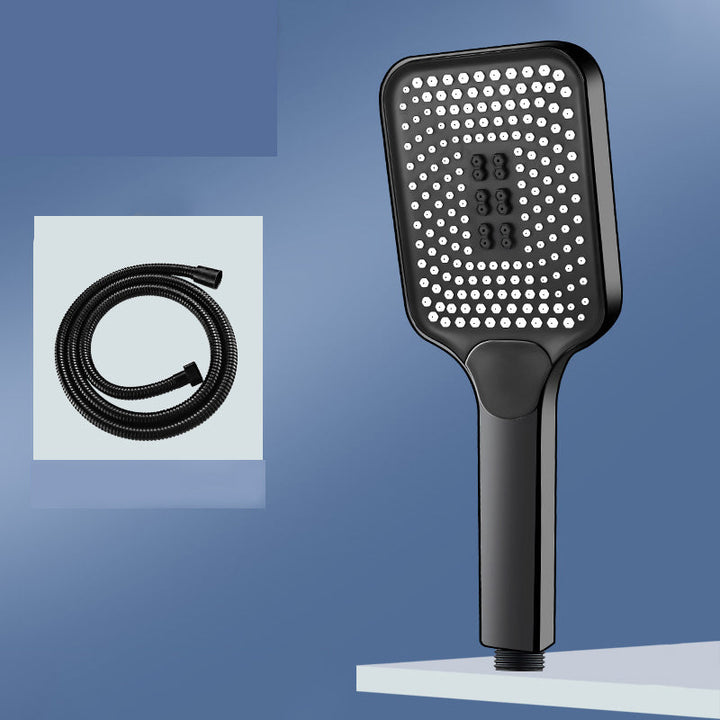 BowLift | Modern Rectangular Hand Shower in Black 3 Spray Wall Mounted Hand Shower