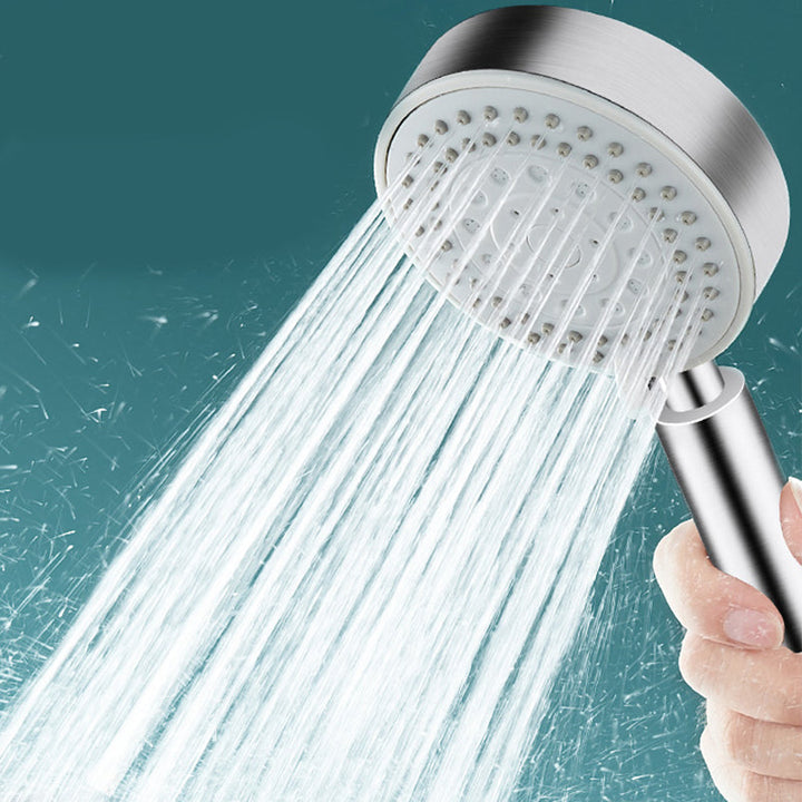 BowLift | Round self-cleaning handheld shower adjustable spray pattern stainless steel hand shower