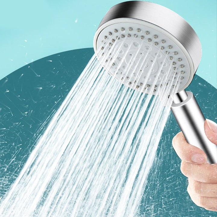 BowLift | Round self-cleaning handheld shower adjustable spray pattern stainless steel hand shower