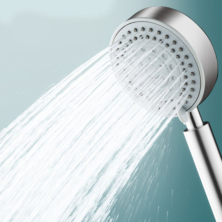 BowLift | Round self-cleaning handheld shower adjustable spray pattern stainless steel hand shower