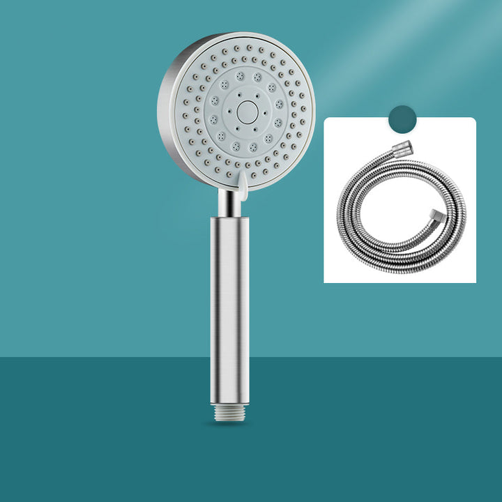 BowLift | Round self-cleaning handheld shower adjustable spray pattern stainless steel hand shower