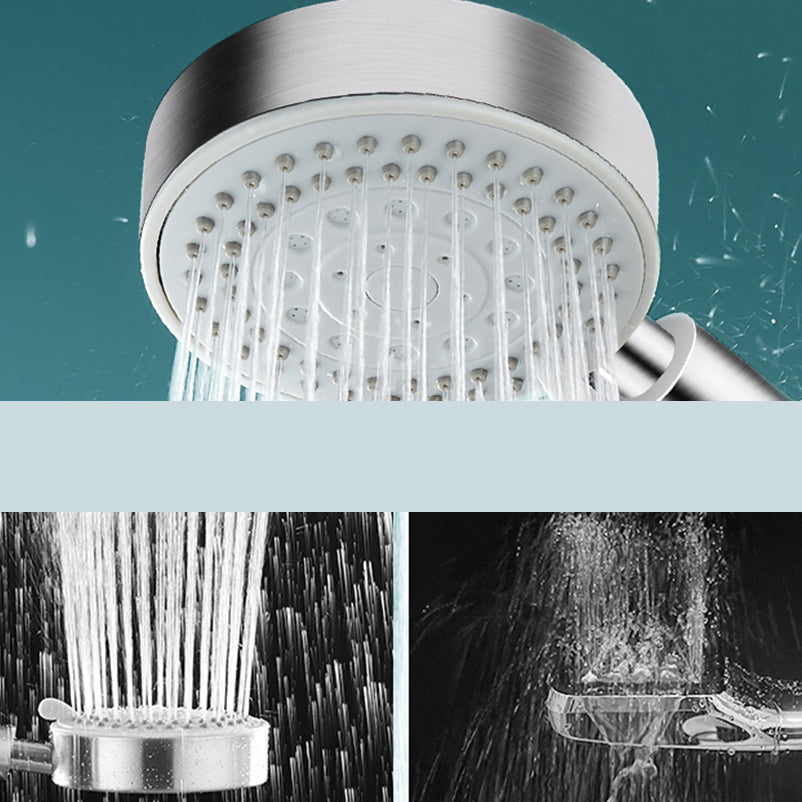 BowLift | Round self-cleaning handheld shower adjustable spray pattern stainless steel hand shower