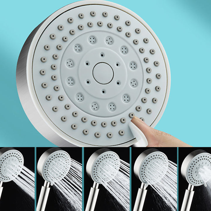 BowLift | Round self-cleaning handheld shower adjustable spray pattern stainless steel hand shower