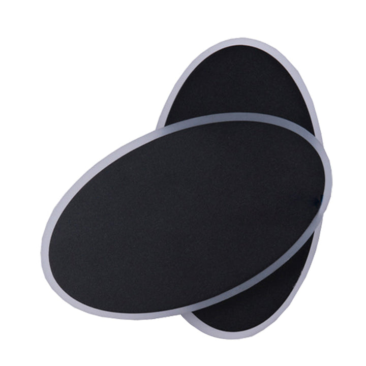 BowLift | Modern LED Wall Lamp White/Black Finish Double Oval Wall Light with Acrylic Shade in Warm/White Light